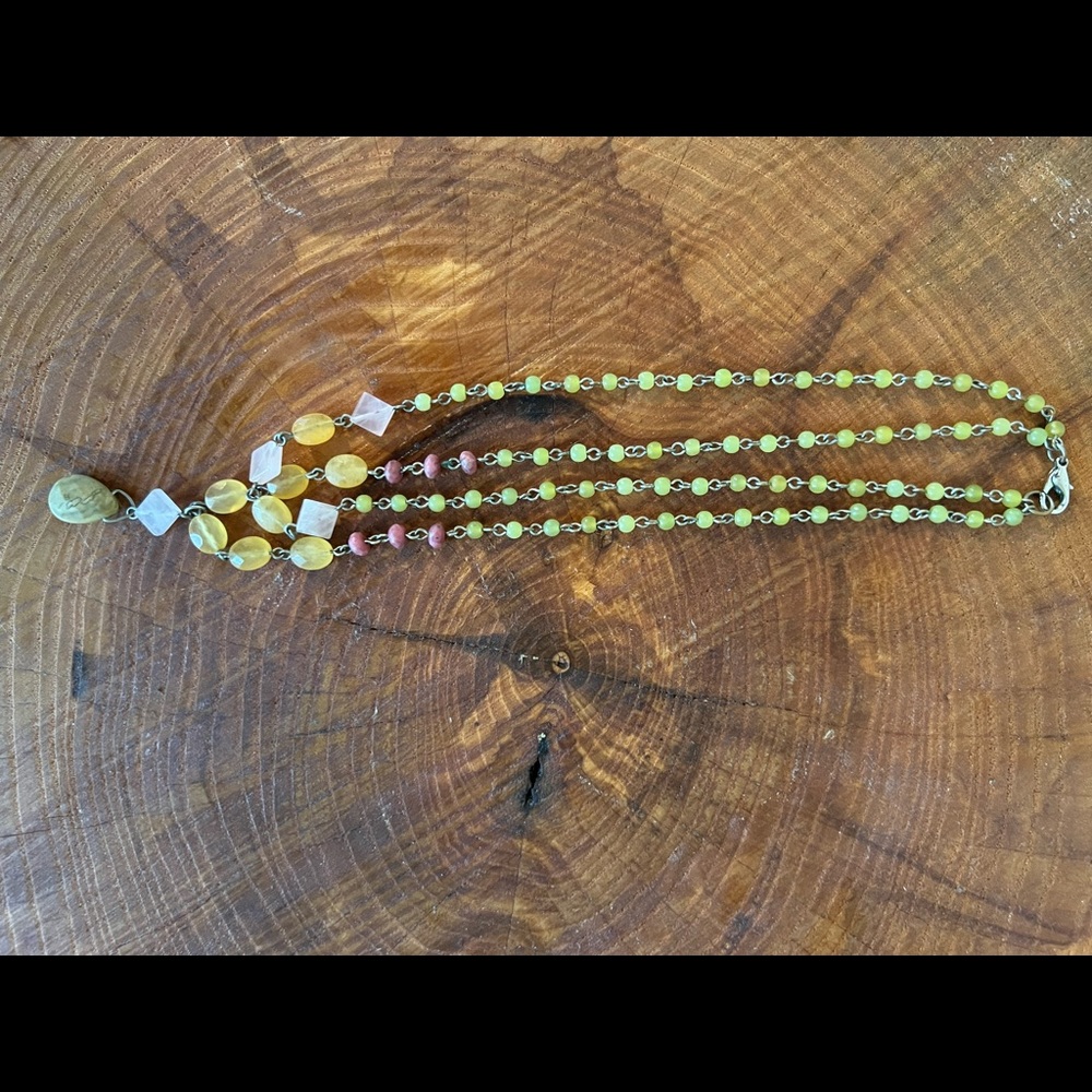 Beaded statement necklace